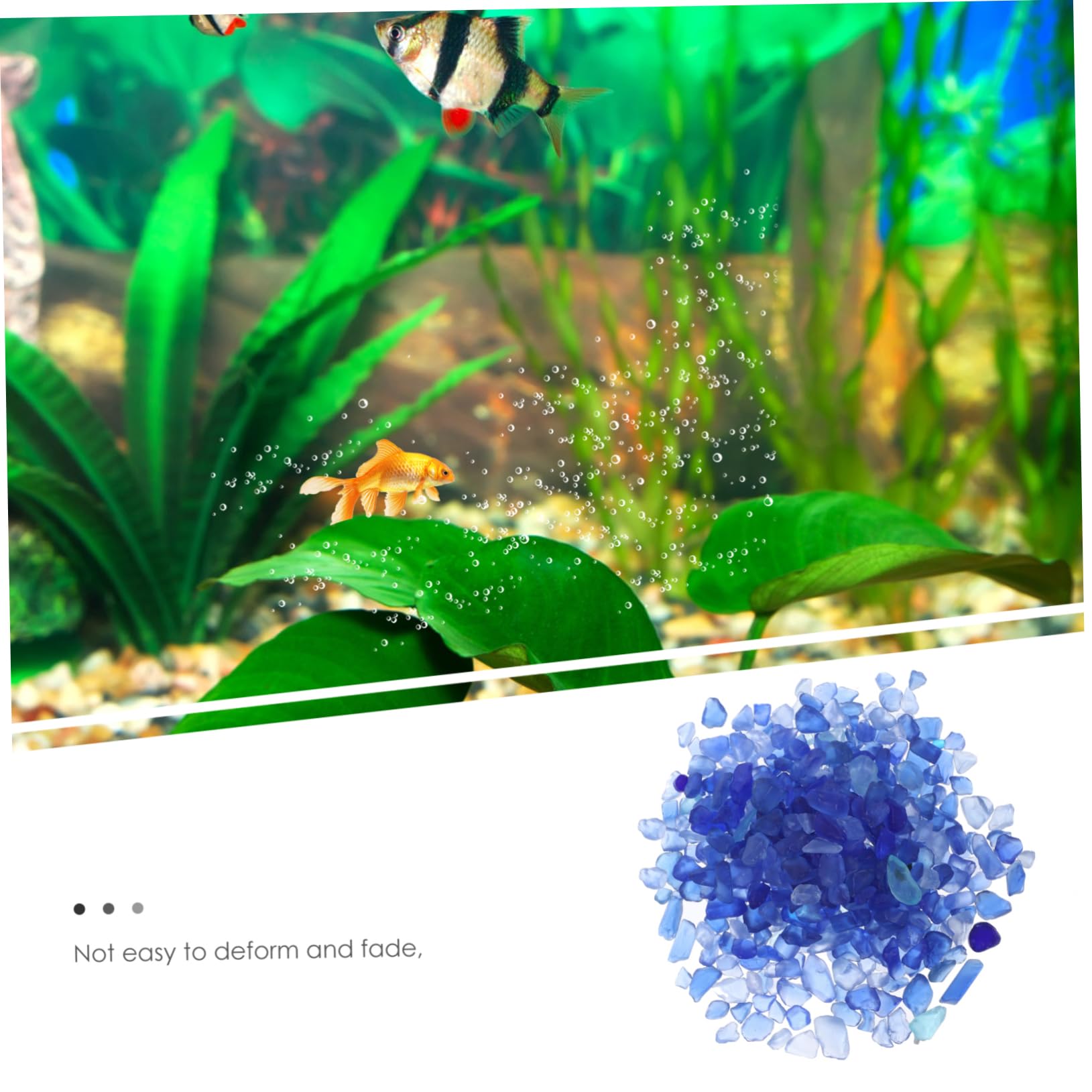 HOLIDYOYO 0.5kg Natural Fish Tank Gravels Decorative Rock Pebbles Freshwater/Saltwater Safe Aquarium Decor