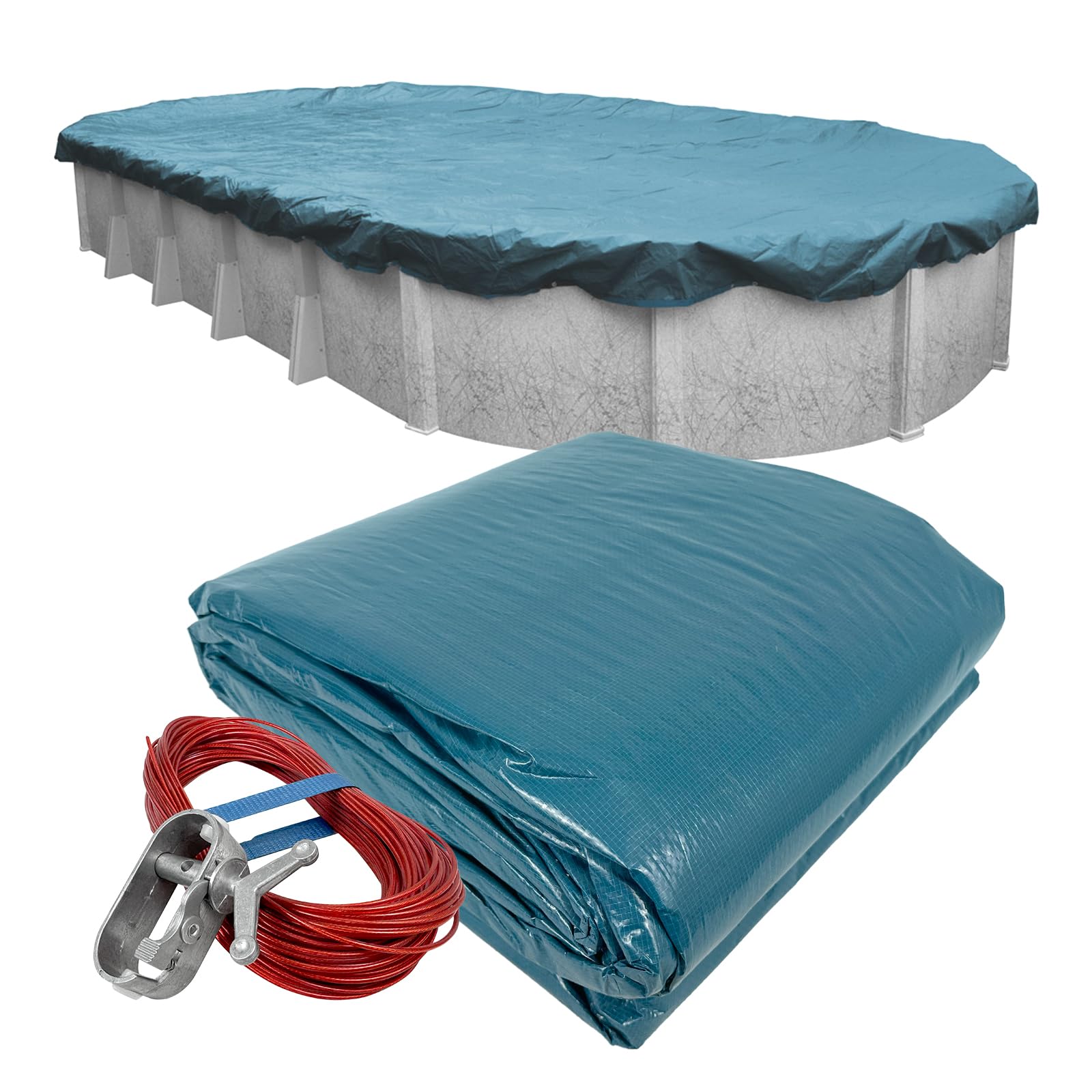 Robelle 581224-4-ROB Pool Cover for Winter, Galaxy, 12 x 24 ft Above Ground Pools