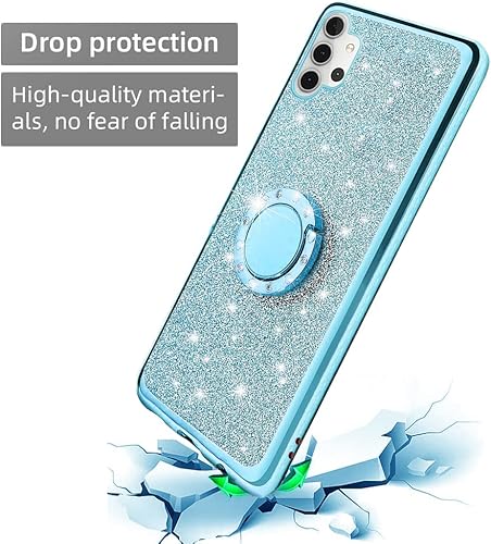 Miniatura 7 de Funda para Samsung Galaxy A32 5G, bonita funda de protección completa con mariposa de cristal con purpurina para niñas adolescentes, adultos,