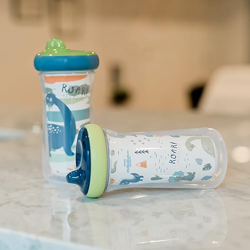 Miniatura 3 de The First Years Dinosaur Kids - Vasos aislados para niños, aptos para lavavajillas, a prueba de derrames, a partir de 12 meses, 9 onzas, 2 unidades
