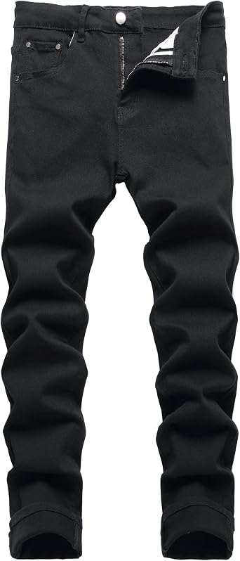 Mens Jeans Skinny Slim Fit Stretch Jeans for Men Denim Washed Pants