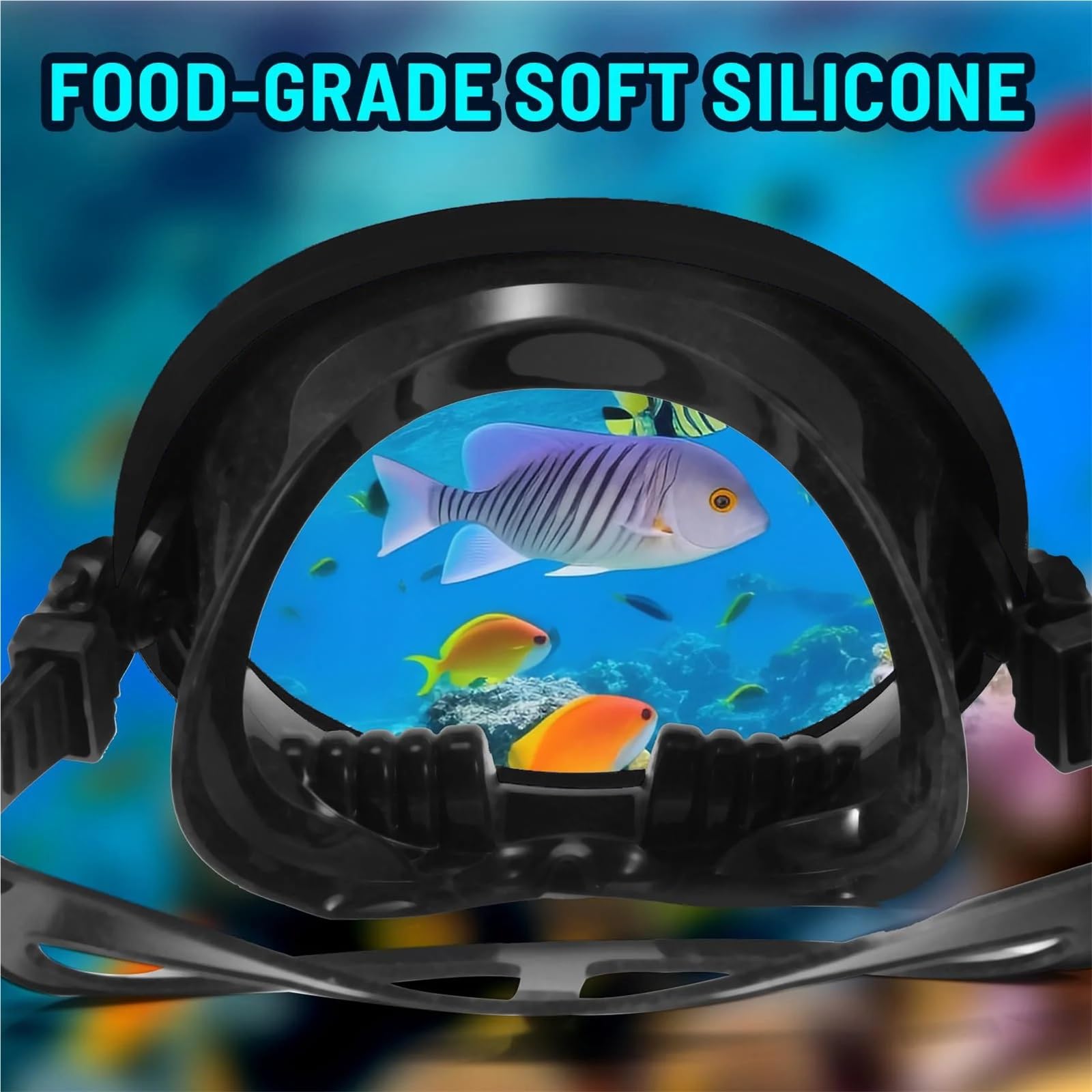 Maschera Snorkeling Mask Maschera subacquea ovale Maschera per la pesca subacquea Classico stile retrò Panoramica ampia vista Occhiali da sub Vetro temperato