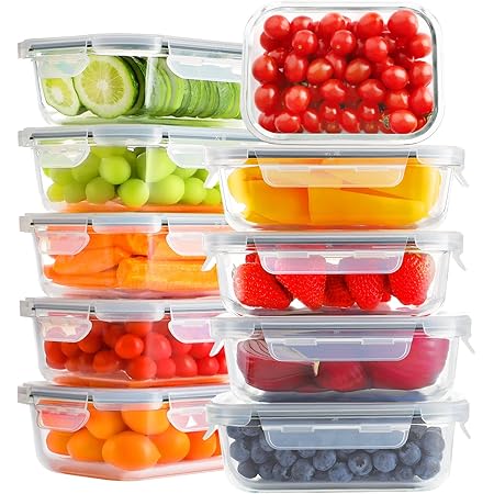 Igluu Meal Prep Glass Containers With Lids (10 Pack) – Airtight & BPA-Free – Oven, Microwave, Freezer & Dishwasher Safe – 12.5oz/35.5oz – Durable Borosilicate Glass - View #4