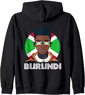 Burundi, Burundian Flag, Burundi Boy, African Boy, Burundian Zip Hoodie
