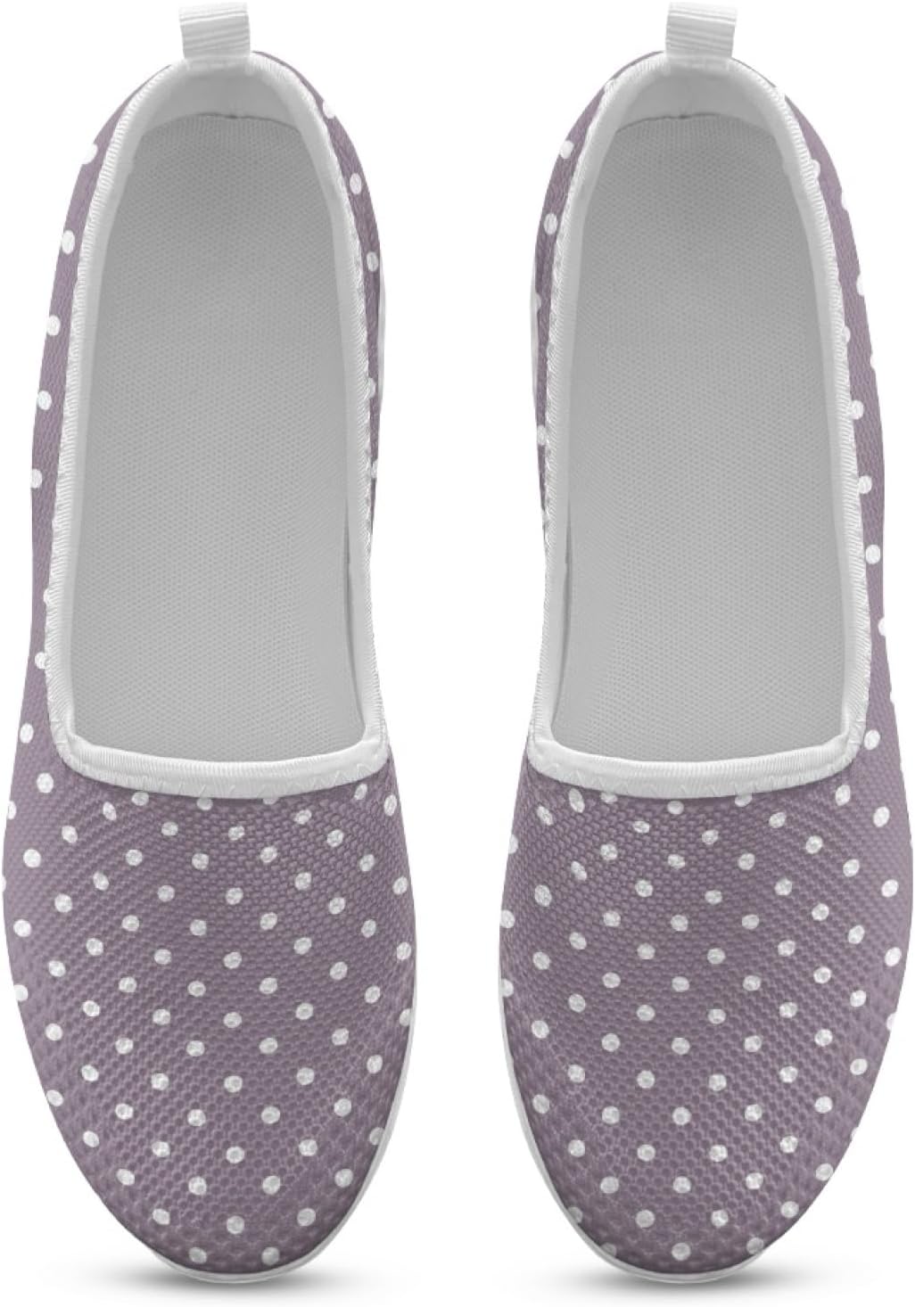 Purple Round Toe Cute Shoes for Office Work Women Elegant Slip On Flat Lightweight Comfortable Walking Shoes Women Summer Casual Daily Wear Gifts for Wife Mom Sister - Image 4