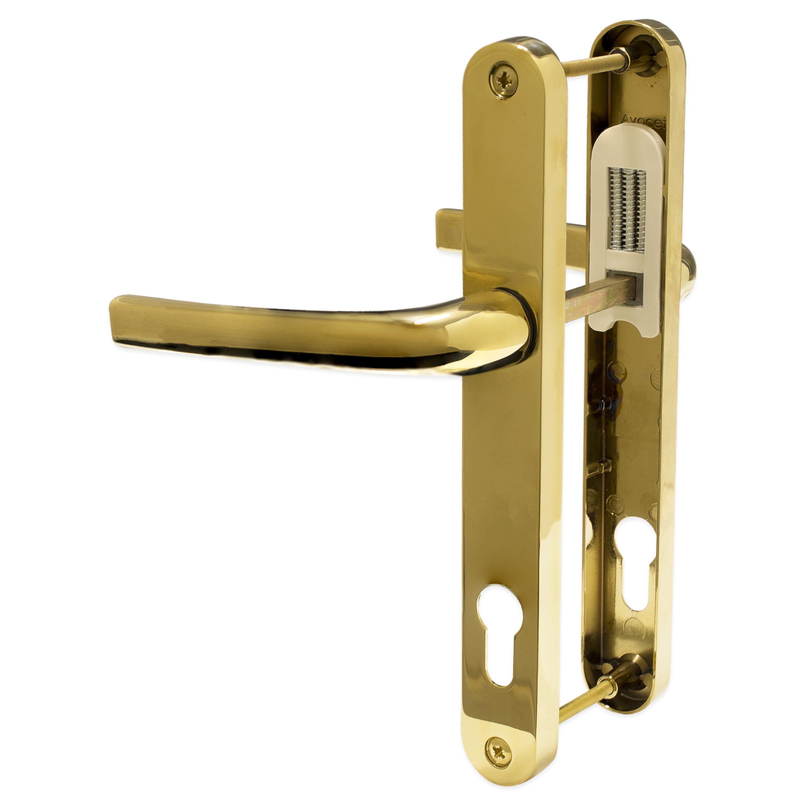 UPVC Door Handle Avocet Pioneer Sprung 92mm PZ Double Glazing Pair Set Patio PVC Gold 215mm
