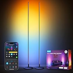 Govee RGBIC Lot de 2 lampadaires LED pour salon - WiFi à …