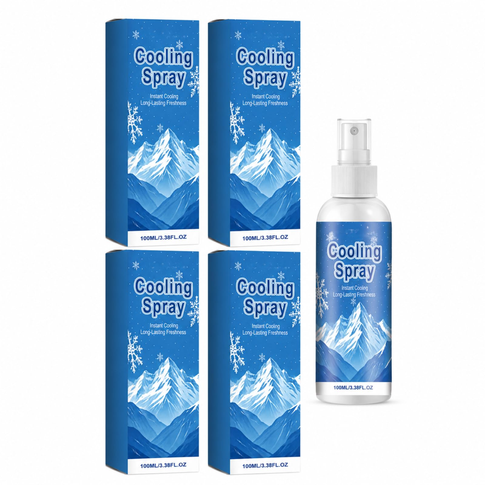 Spray freschezza menta portatile 100ml viso corpo | Nebbia menta freschezza istantanea, formato compatto per sport e viaggi
