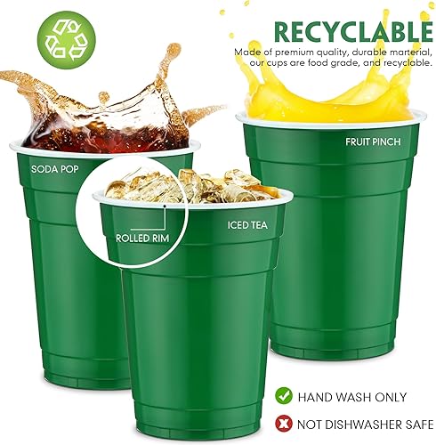 Miniatura 3 de Bokon 200 vasos de plástico desechables de Halloween de 16 onzas para cumpleaños, festivales, bodas, fiestas de Navidad, bebidas, eventos,