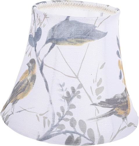 DOITOOL Pantalla de luz colgante de lino para lámpara Accesorios de cubierta Clip en la bombilla Lámpara Sombra Accesorios de iluminación Cubierta