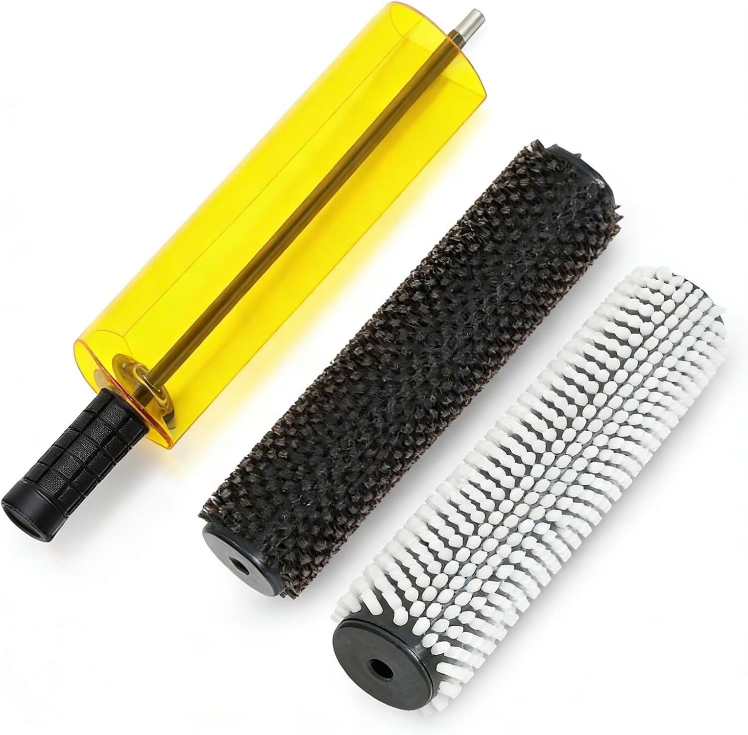 Ski Roto Brush Kit, Roto Brush Handle Axle, 150mm/200mm/300mm Roto Brush Handle Axle with All 3 Brushes Nylon, Brass, Horsehair for Waxing, Using on Electric Drill