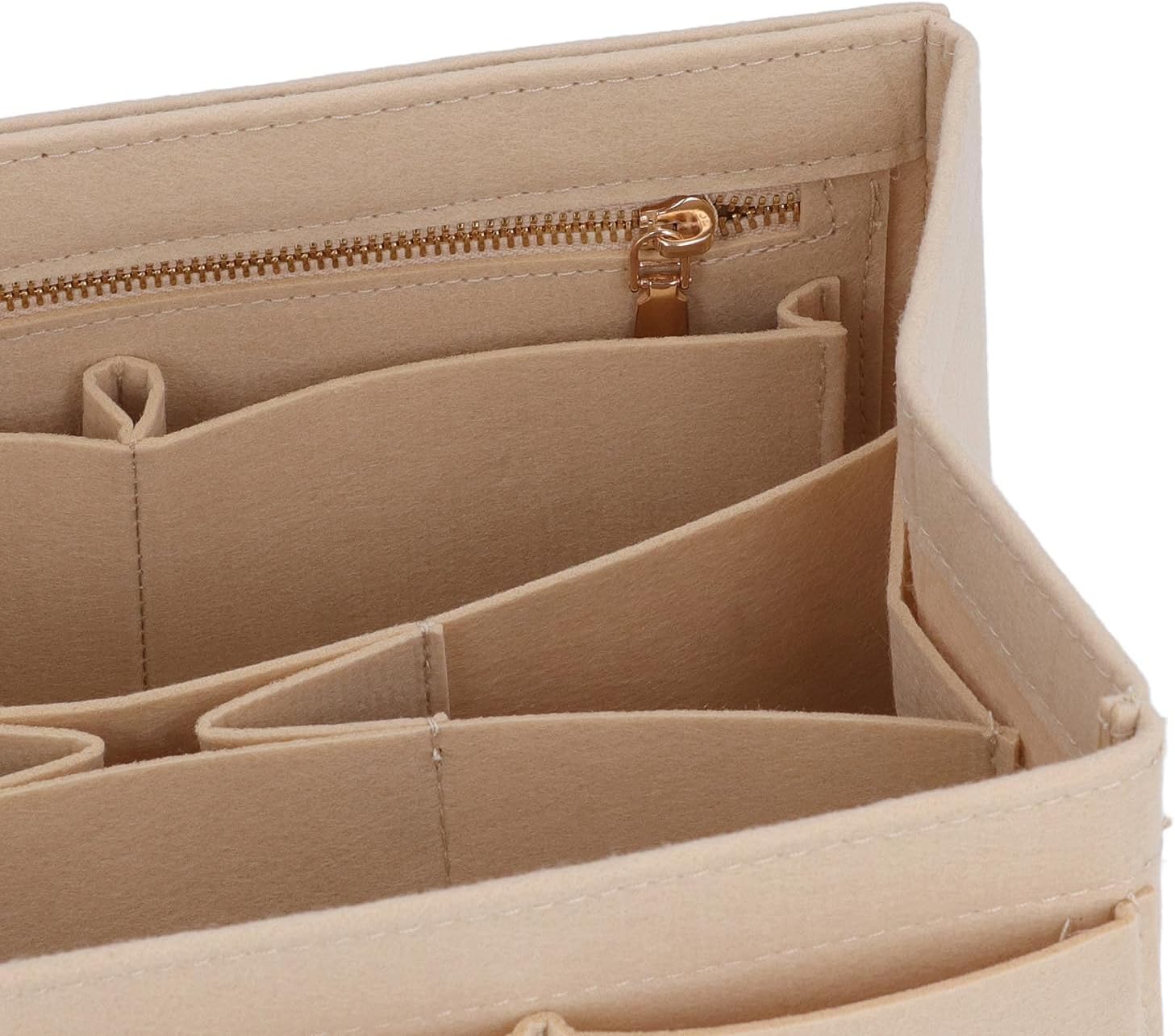 Felt Organizer Insert Large Capacity Foldable Divider Soft Cosmetic Storage Handbag Insert for Versatile Storage Solutions for Home Travel
