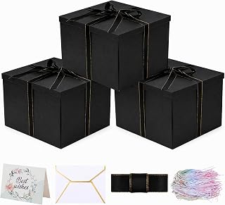 iloMAOZX 엑스트라 라지 블랙 선물 상자, 뚜껑 포함 33x30.5x22.9cm(33x12x9인치), 남성용 3팩