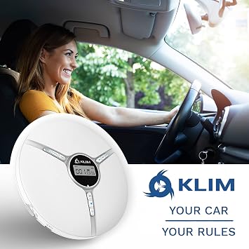 KLIM Discman Portable CD Player with Headphones, Built-in Battery - New Version - CD Players for Home, Car - Compatible w/SD Card, CD-R, CD-RW, MP3, WMA - 5 EQ Effects - White