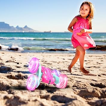 Rodzon 3300 Remote Control Car for Kids Toys 3 4 5 6 Years Old Girl,4X4 Crawlers Wheel Lights RC Car,Christmas Birthday Gift Boy Girls Age 3-12 Years,Pink