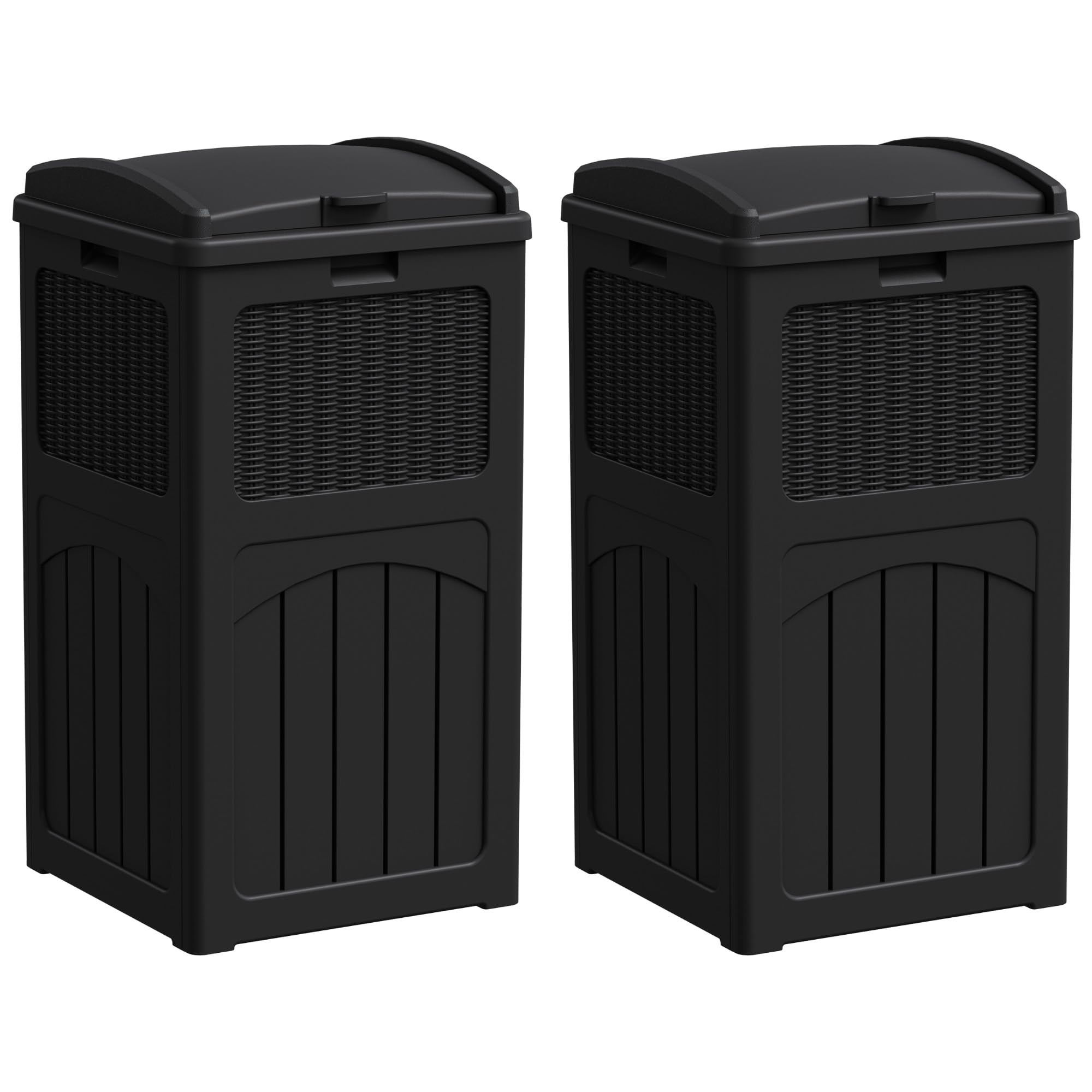 Greesum 33 Gallon Outdoor Trash Can 2-Pack
