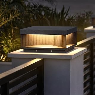 Outdoor Post Lights Hard Wired, 11.81" Glass Column Lights