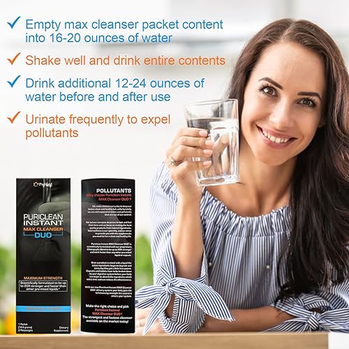 Miniatura 9 de Wellgenix Puriclean Instant Max Cleanser Duo, polvo y cápsulas blandas de acción rápida 20 veces más fuertes, sabor a ponche tropical,