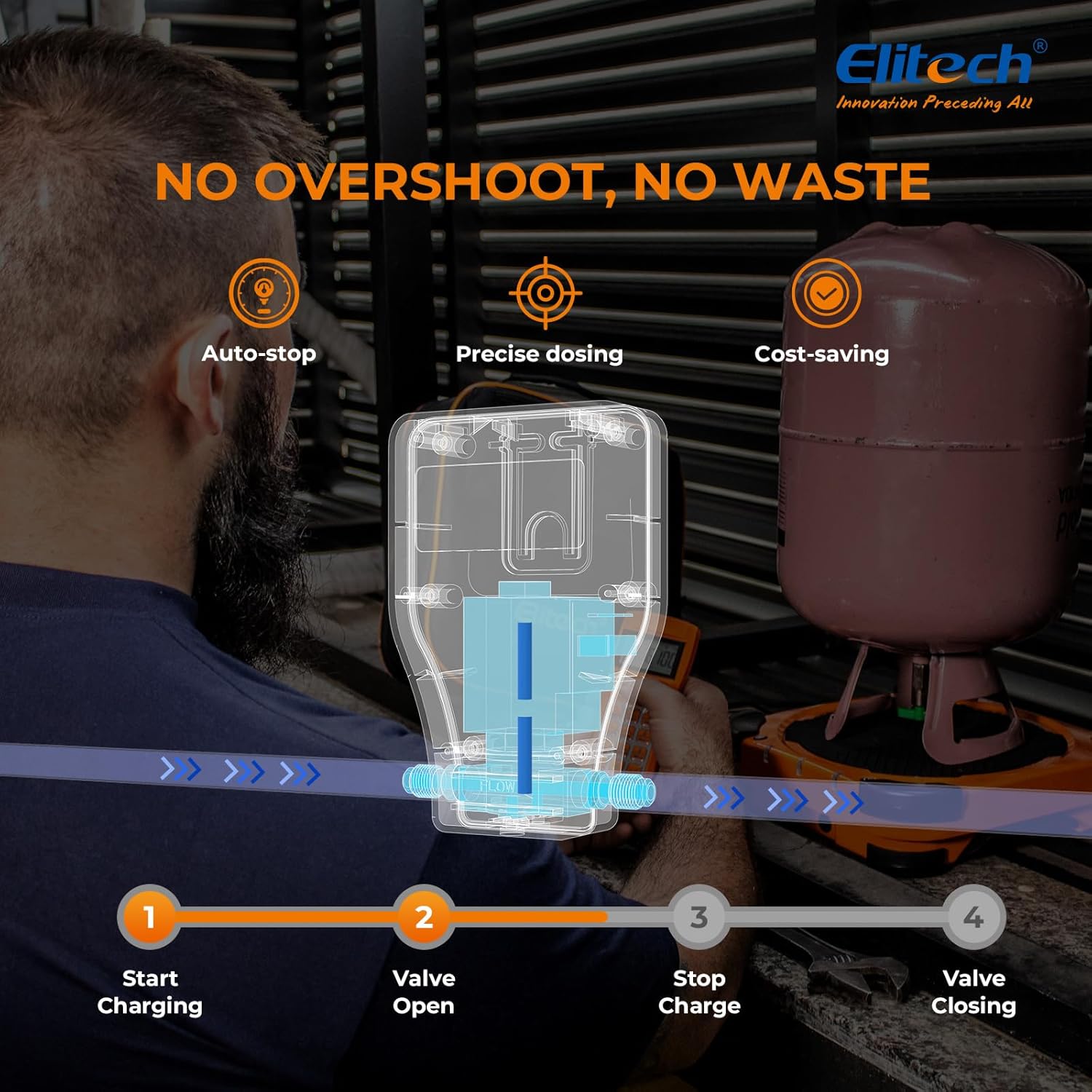 Elitech LMC-300 Electronic Refrigerant Charging Scale for HVAC Wired Remote Recovery Weight A/C Scale 220lbs