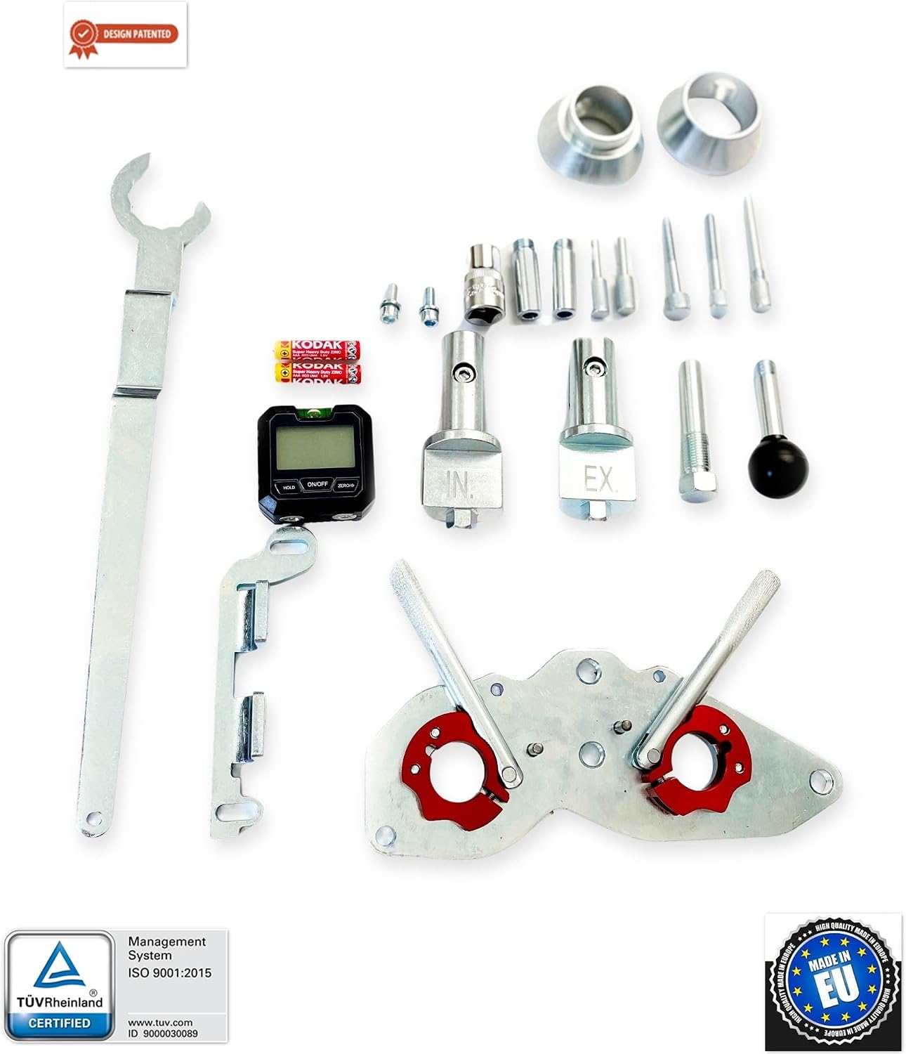 Various components of the Castex Engine Timing Tool kit