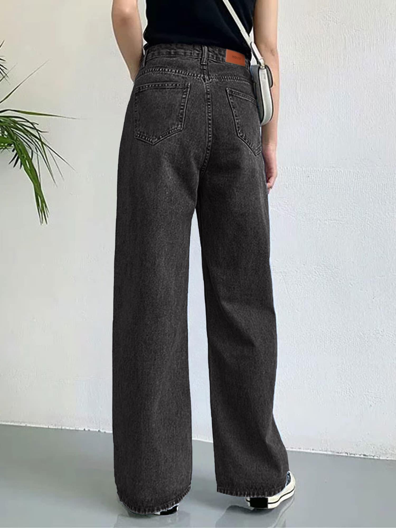 HDLTE Women Wide Leg Jeans High Waist Baggy Jeans for Women Loose Boyfriends Jeans Denim Pants Y2K 90s