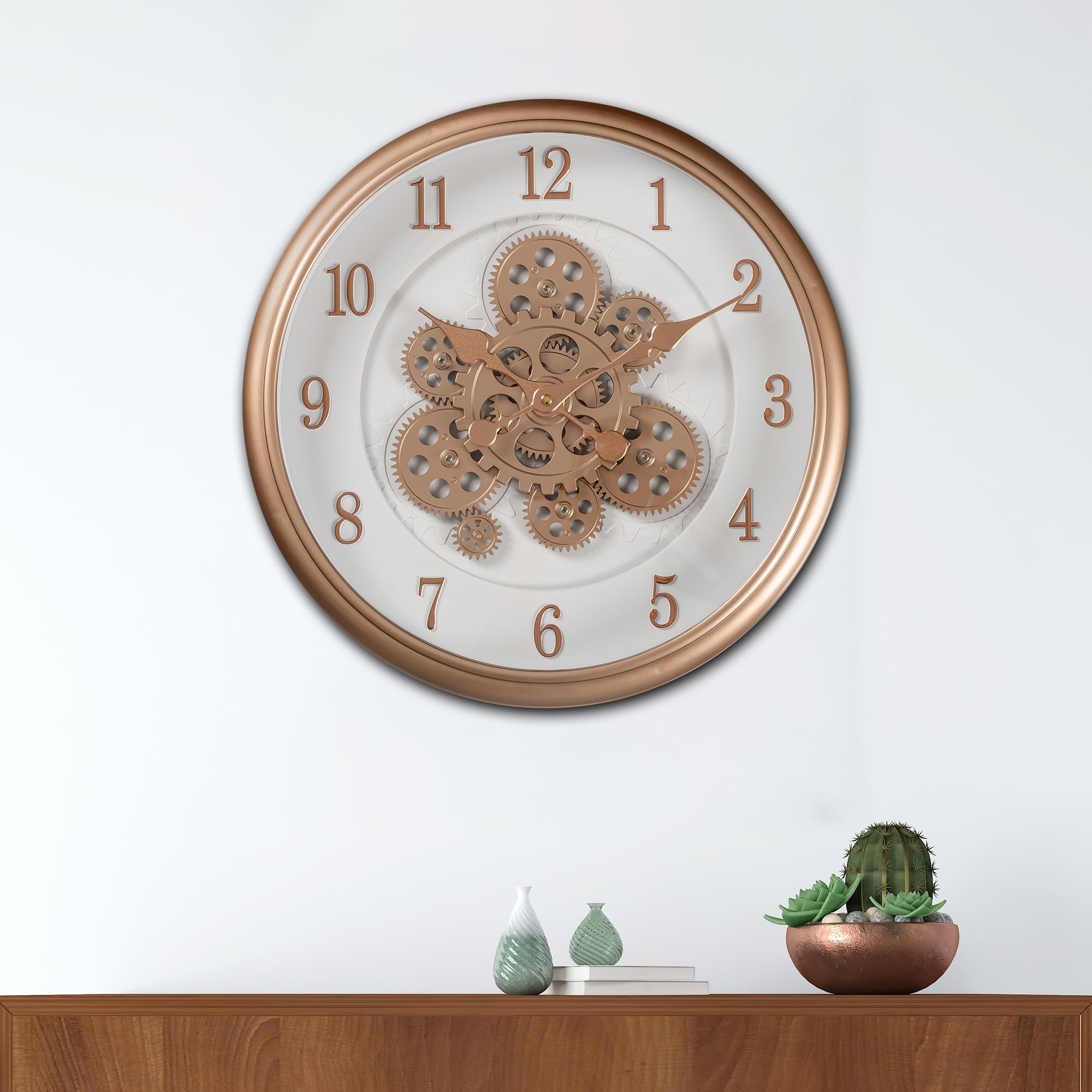 Buy DEKOR CENTRE Acrylic-Time Sync Designer Analog Wall Clock|with