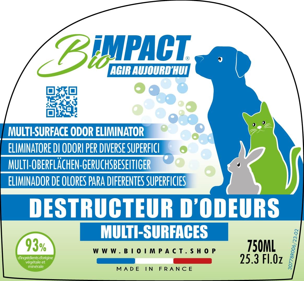 bioimpact pet stain and odour eliminator (750ml) cat litter spray NON