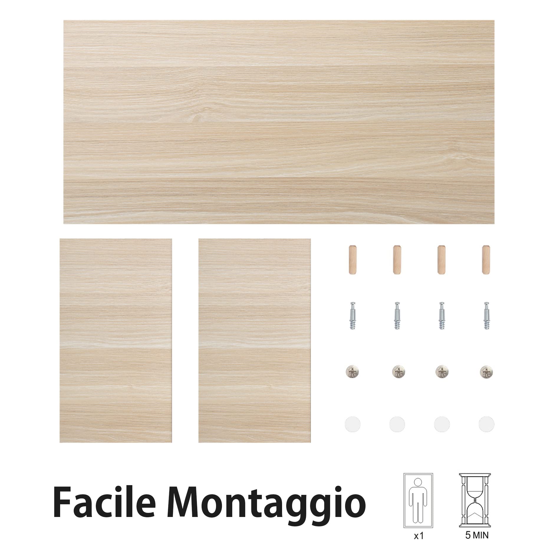 FITUEYES Supporto Monitor Supporto per Monitor in Legno a 2 Strati L42,5xW23,5xH14cm (Giallo) DT204201WO