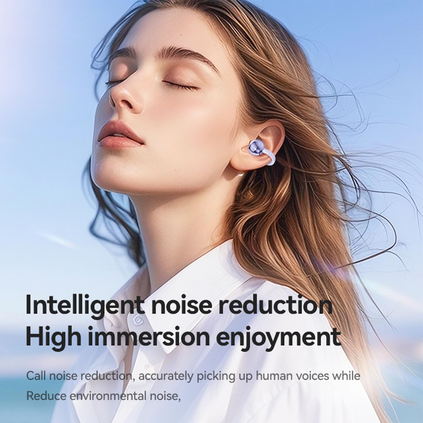 Sxhlseller Auricolari per Traduttore di 144 Lingue |Bluetooth 5.49 Cancellazione del Rumore Wireless, Traduzione in Tempo Reale con Controllo Touch e Batteria Lunga per (PURPLE)