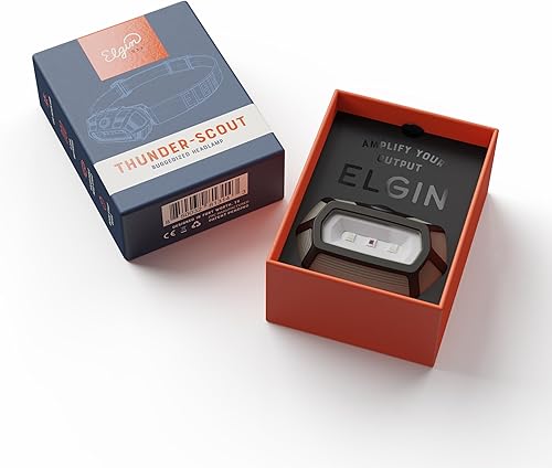 Miniatura 6 de Elgin Thunder-Scout - Faro frontal resistente y superbrillante de 200 lúmenes, IP66, resistente a la intemperie, 4 modos de luz con luz roja,