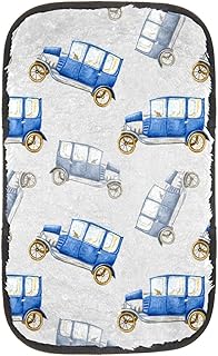 Funda para reposabrazos de coche, color azul, retro, para consola central de coche, almohadilla para reposabrazos de coche, protector de asiento, accesorios interiores para la mayoría de los vehículos