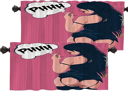 Miniatura 7 de Batmerry Cortinas de teñido anudado Shibori, de tinta abstracta, japonés, moderno, batik, para cocina, cortinas cortas de poliéster multicapa opacas