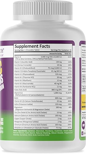 Miniatura 3 de ProCare Health Multivitamínico bariátrico Once Daily  Masticable  18 mg  Ponche de frutas  90 unidades