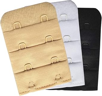 Bra Band Extender 2 Hook /3 Hook /4 Hook Bra Strap Extensions Breathing Room - 3 Pcs