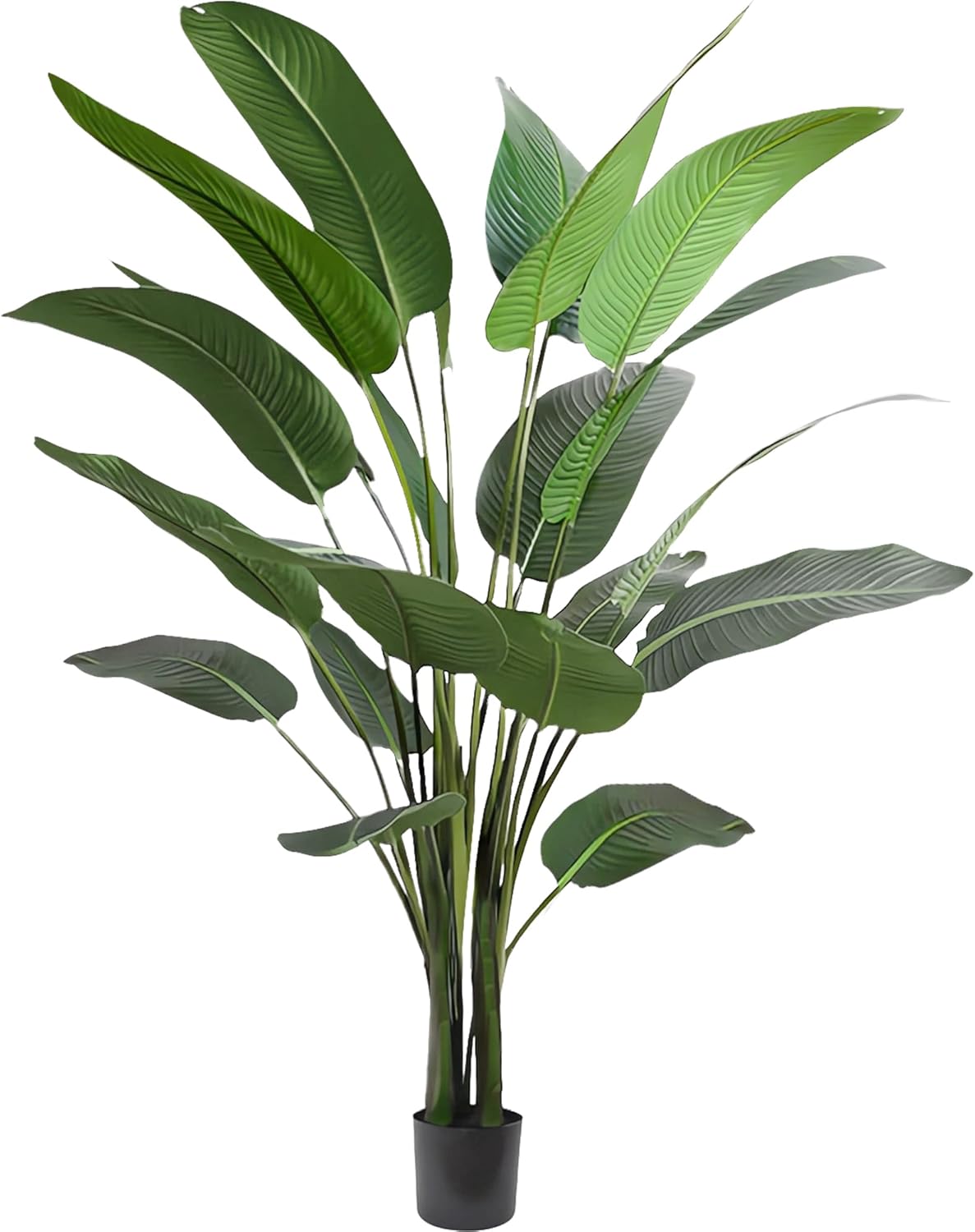 Artificial Bird of Paradise Tree 8FT with 21 Leaves Realistic Thick Banana Leaf Tall Large Faux Tropical Plant 94 Inch Black Pot for Indoor Home Office Poolside Porch Mall Hotel School Decor - Image 9