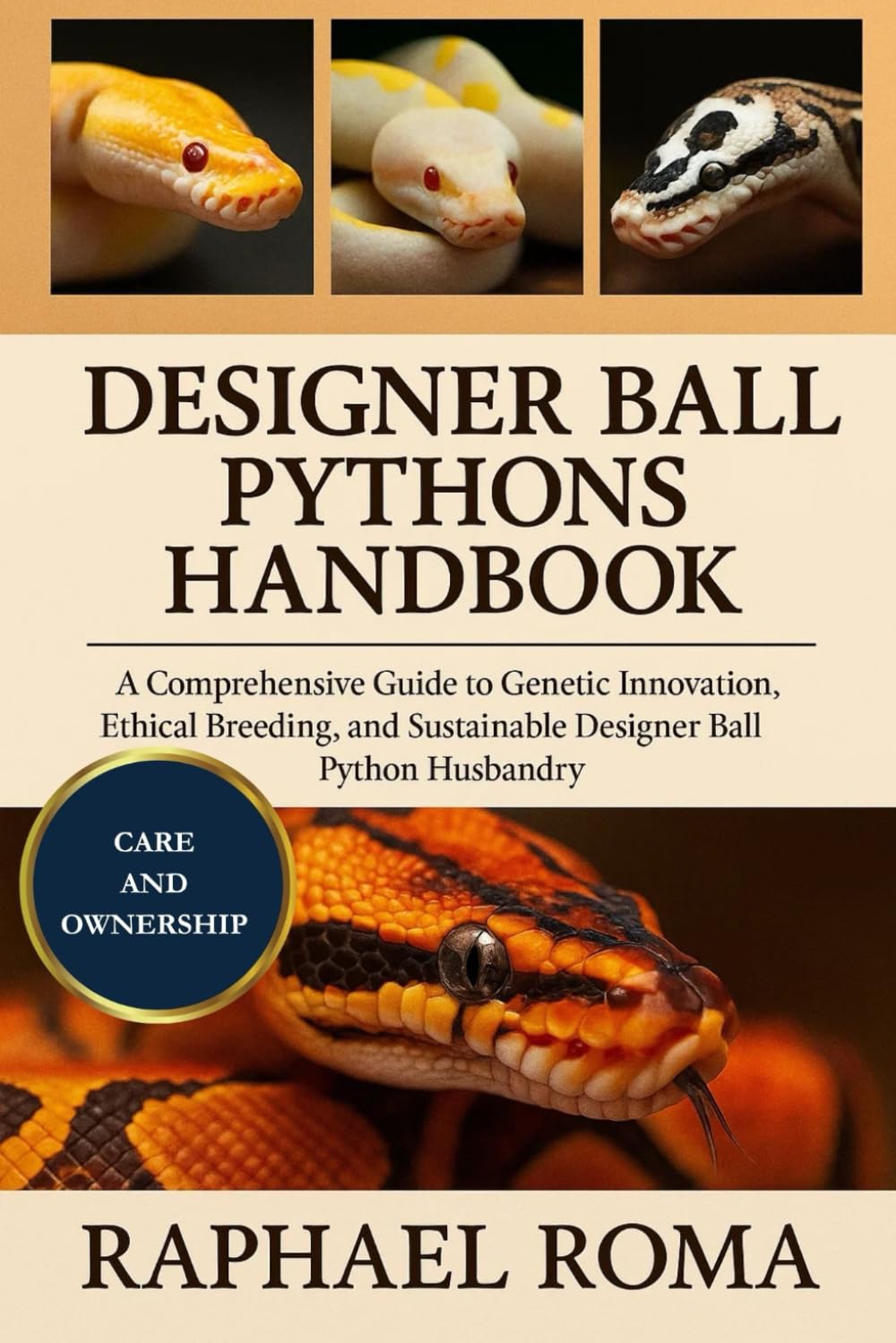 DESIGNER BALL PYTHONS HANDBOOK: A Comprehensive Guide to Genetic Innovation, Ethical Breeding, and Sustainable Designer Ball Python Husbandry