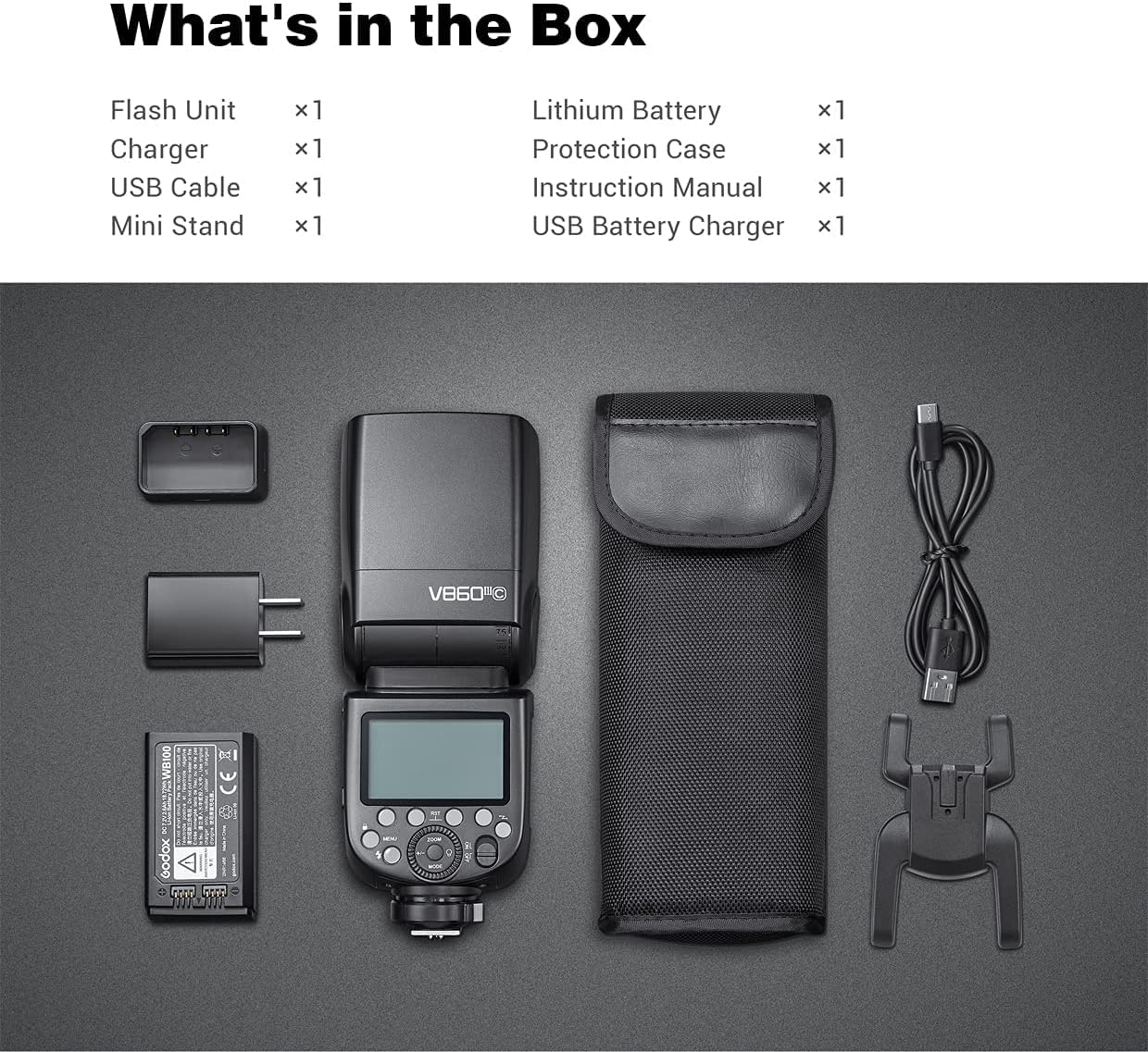 Godox V860III-C TTL 2.4G GN60 HSS Camera Flash with 10-Speed Adjustable Modeling Light, one-Key Switch TTL+2600 mA, Extremely Fast Recovery Lithium Battery Speedlite for Canon (Godox V860III-C)