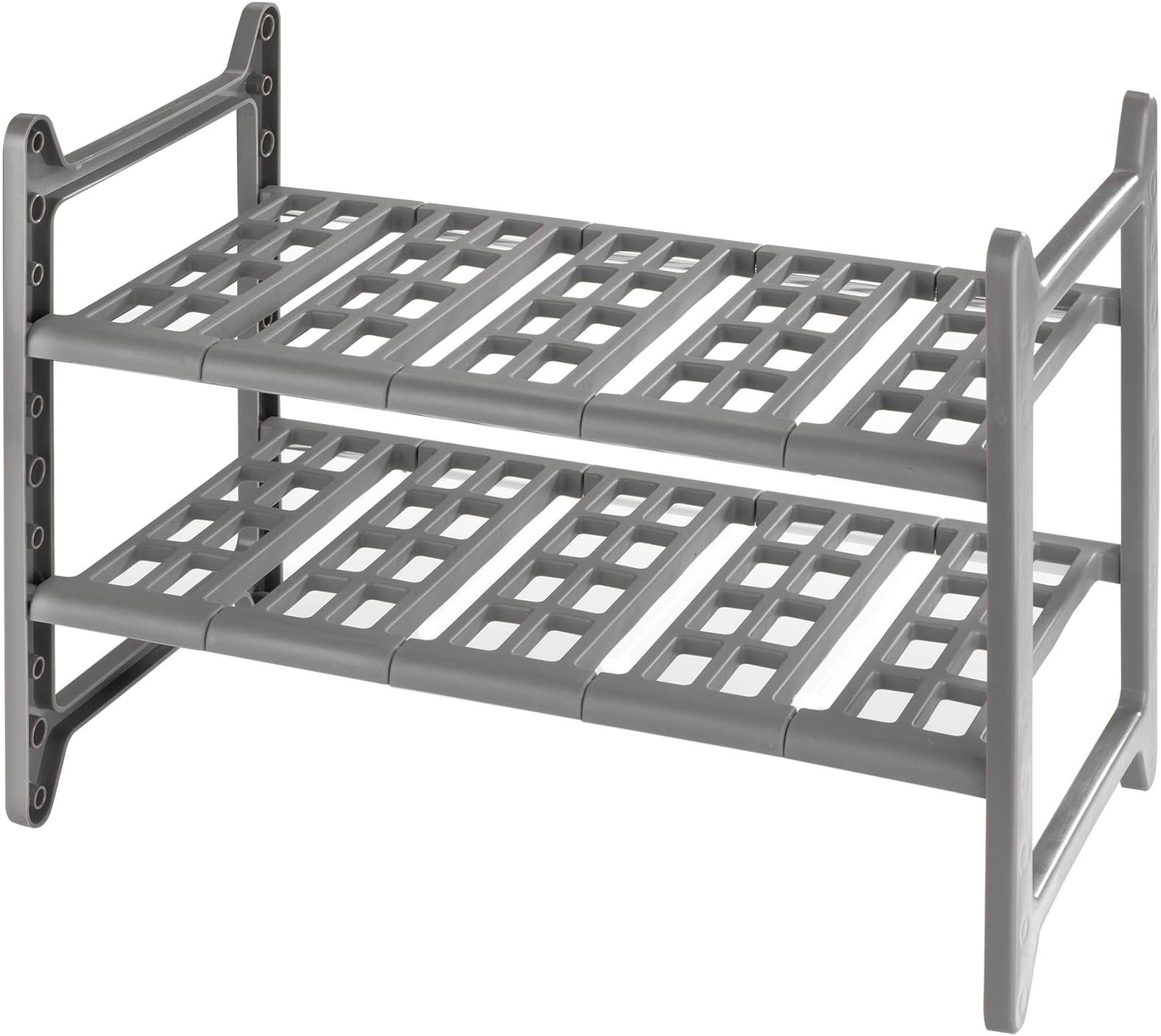 WENKO Flexi Under-Cabinet Rack, Aluminium, Extendable Home Storage Solution, Kitchen Space Saver, 44-82x39x28cm, Aluminium