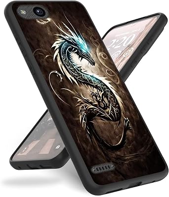 Case for ZTE Tempo X N9137, for Blade Vantage ZTE Z839 Phone Case,Slim Anti-Scratch Shockproof Durable Black Silicone Protective Cover Case for ZTE Tempo X,Dragon