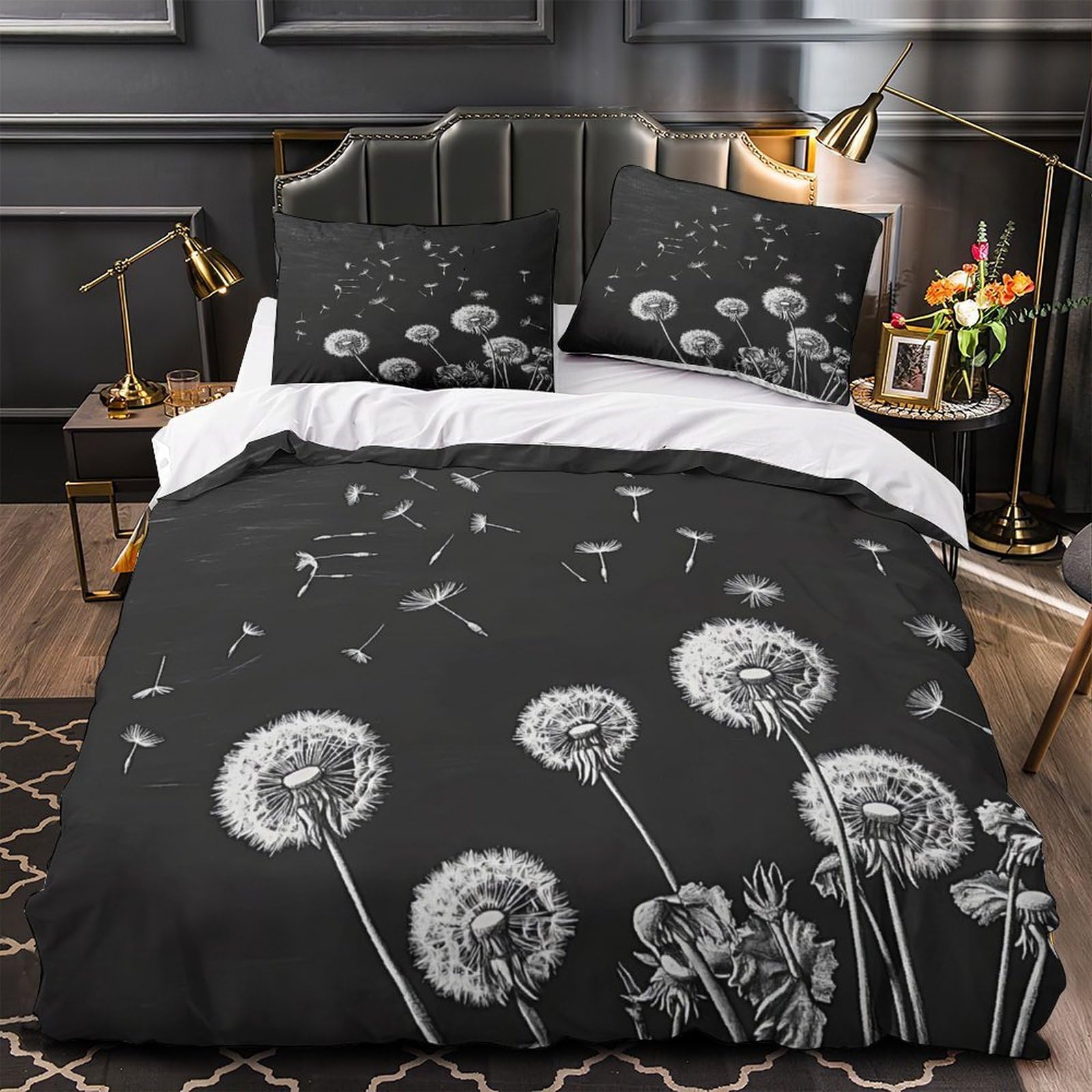 Housse de couette chiot teckel hypoallergénique et douce en microfibre
