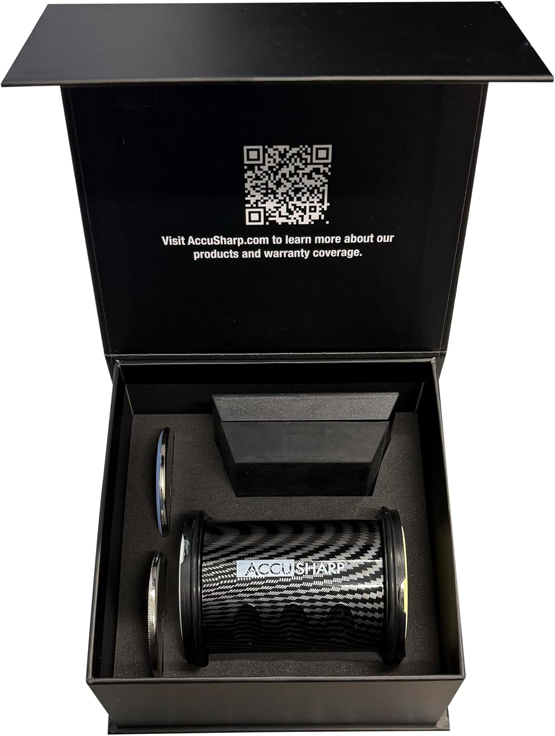 AccuSharp 4-Stone Rolling Knife Sharpener – Multi-Angle Magnetic Knife Sharpening System with 15°, 17°, 20° & 25° Guides