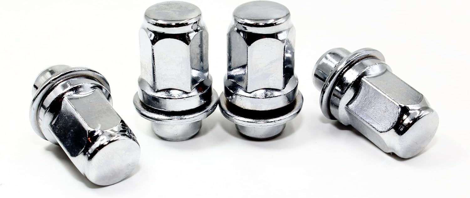 Set of 24 14x1.5mm Veritek OEM Style Factory 1.87" Mag Washer 21mm Hex Replacement Chrome Lug Nuts for Toyota Sequoia Landcruiser Tundra Lexus LX VPE-5309LCH