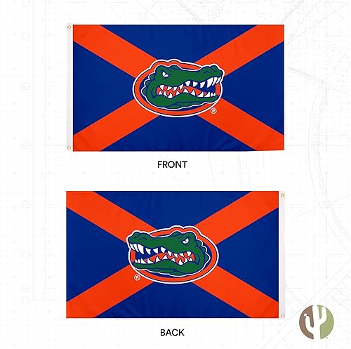 Miniatura 2 de Desert Cactus Bandera de la Universidad de Florida UF Gators Banner 100% poliéster para interiores y exteriores, 3 x 5 pies (diseño X)