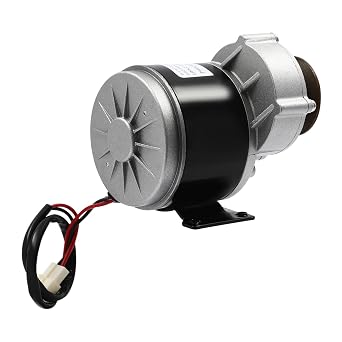 Gear Reduction Electric Motor, 12/24/36V DC Electric Motor, 250W Gear Reduction Brushed Electric Motor, 2750RPM Heavy Duty Brush Motors with Belt Pulley for E-Scooter Motorcycle 24, Volts