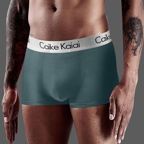Mens Underwear Boxer Briefs Cooling Performance Breathable Boxers Sexy Lightweight Athletic Wicking Underpants 4-Pack