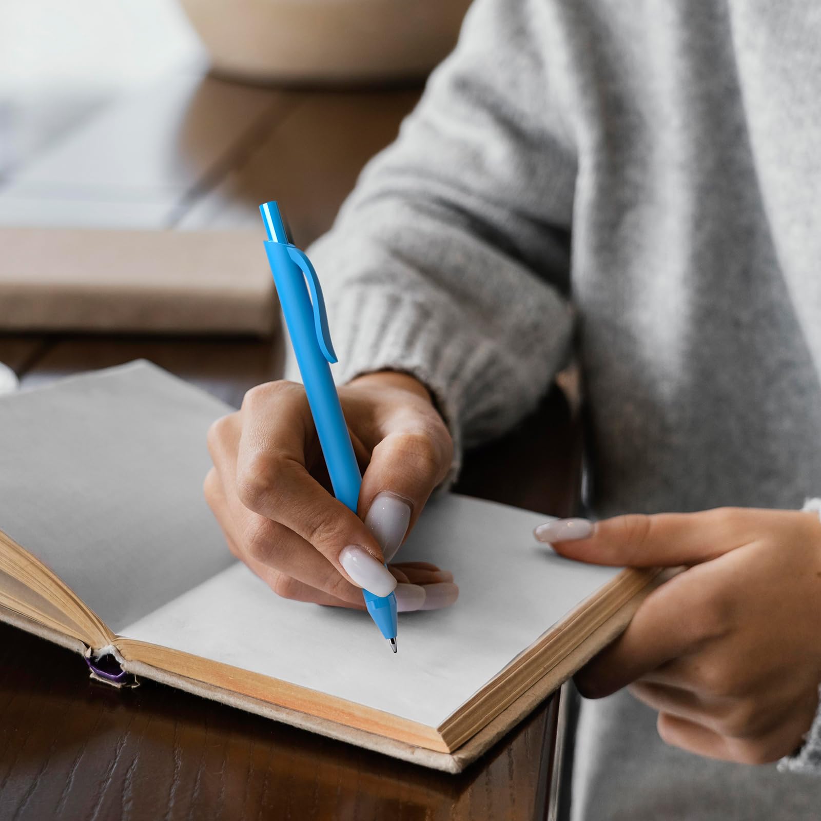 108 Pack Black Pens - Bulk Pens 1 0mm Medium Point Ballpoint Pens Smooth Writing No Bleed Retractable — view 6