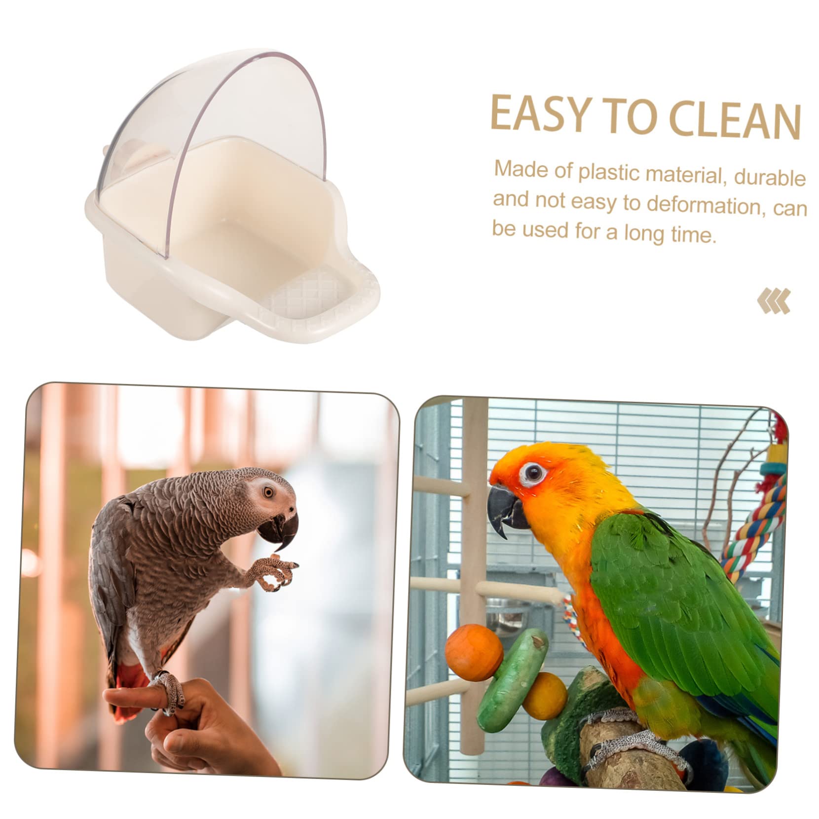 Sosoport 5 Pièces Boîte De Nourriture pour Perroquet Fenêtre De Mangeoire À Mangeoire À Oiseaux Portable Bol d'alimentation Robuste Cage À Oiseaux Bol De Nourriture