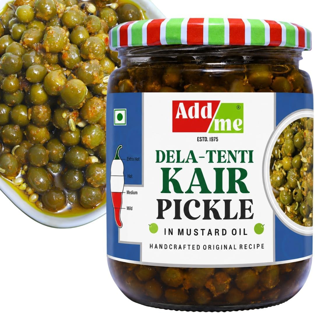 Add me Tenti dela ker Achar 500 gm Pack Glass Jar Rajasthani recipe, kacche kair ka achar, Spicy Tangy Natural Achaar, Premium Handmade homemade Pickle in mustard oil