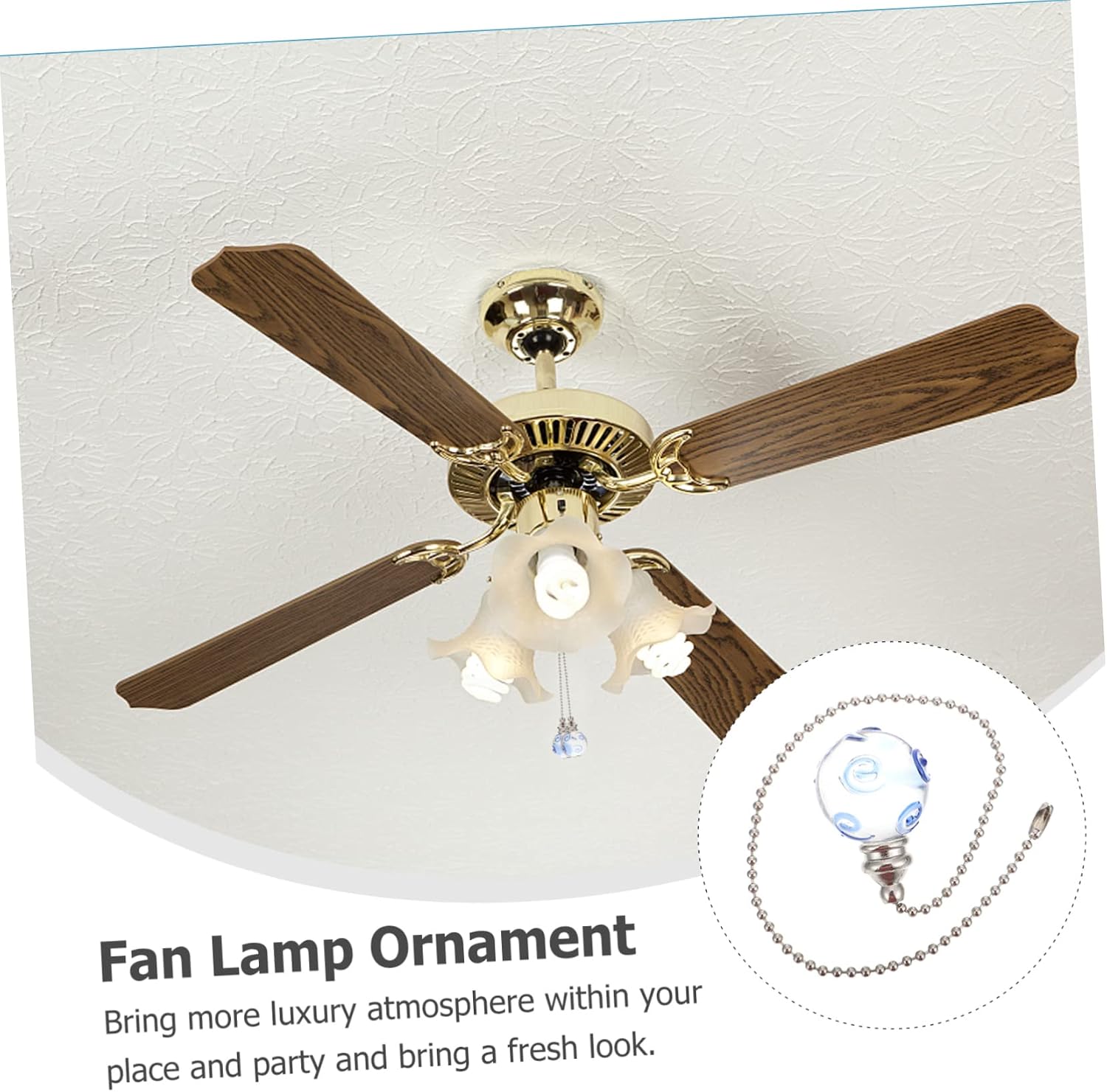 DOITOOL 6pcs Elegant Pendant Light for Home Decor Stylish Chandelier Fan Lamp Ornament Hanging Pendant for Ceiling Decoration Eye-catching Design