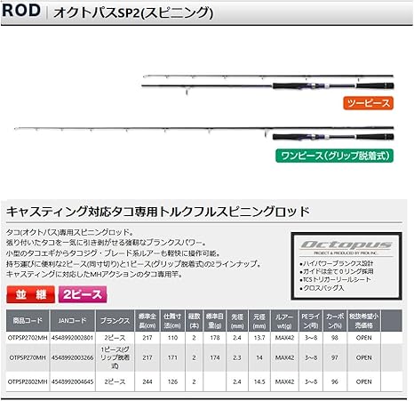 最終決算 802mh オクトパスsp2 スピニング タコロッド プロックス その他ロッド 竿 Ristorante Pieno Com 最終決算 802mh オクトパスsp2 スピニング タコロッド プロックス その他ロッド 竿 Ristorante Pieno Com
